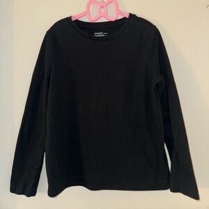 Cat & Jack, girls black long sleeve top, size 10/12 large